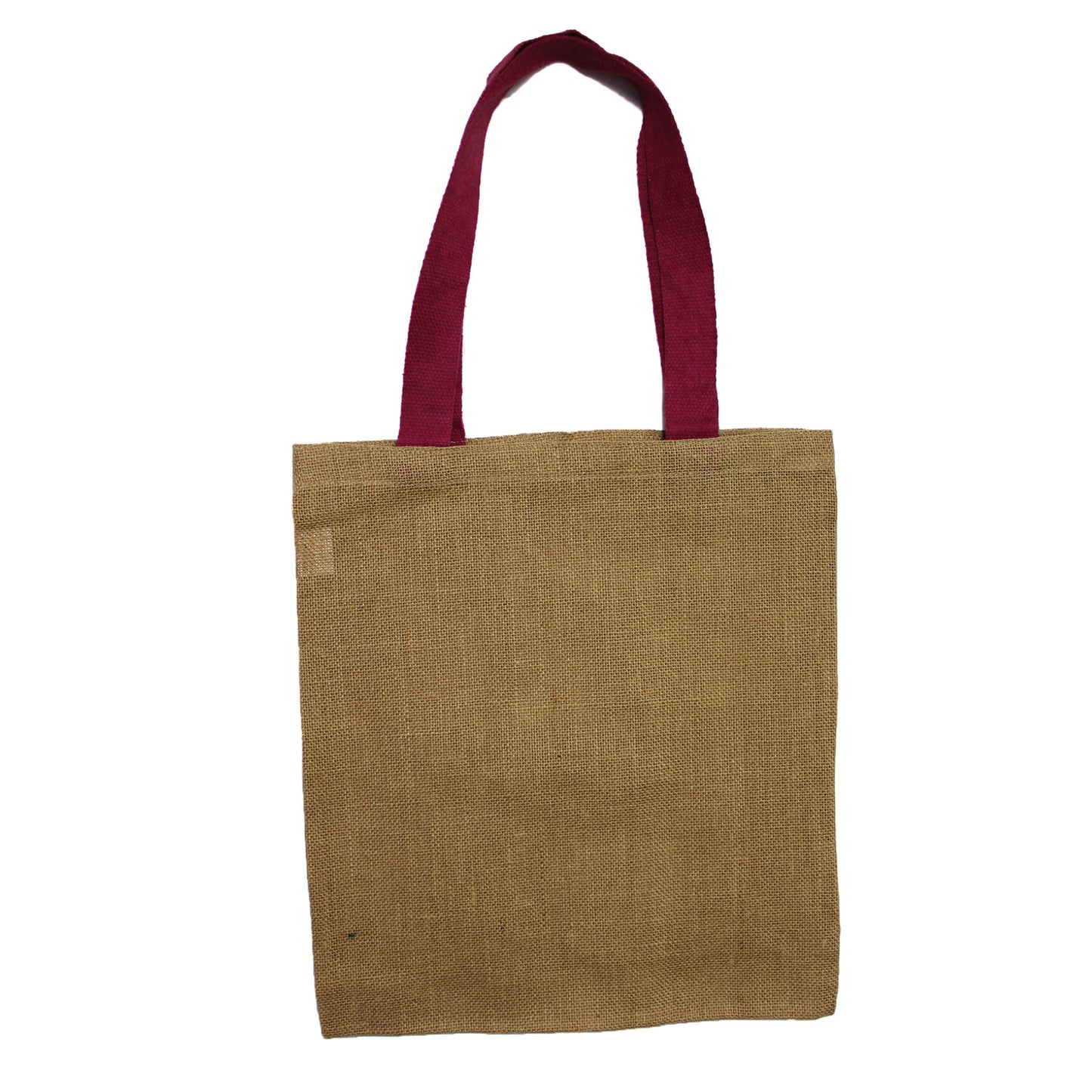 Jute-pose med farvede håndtag, Stor 42x38cm (Kopi)