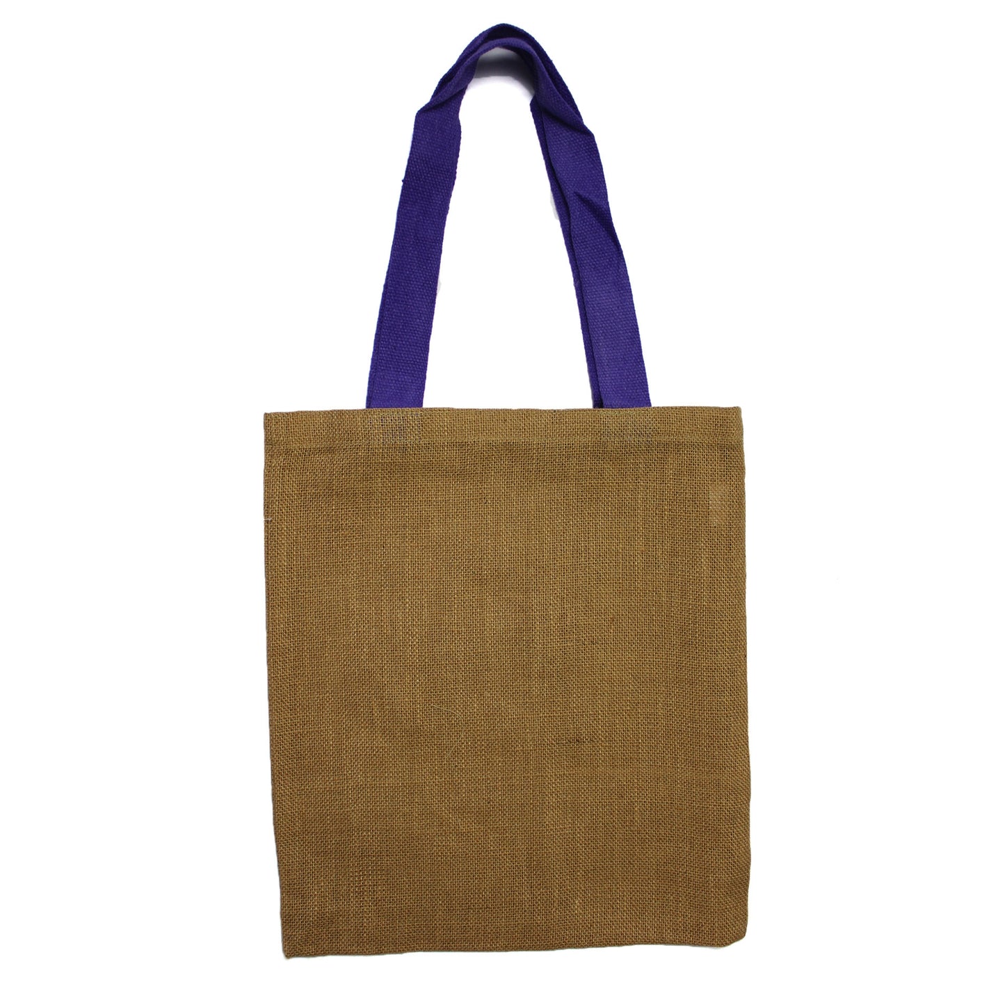 Jute-pose med farvede håndtag, Stor 42x38cm (Kopi)