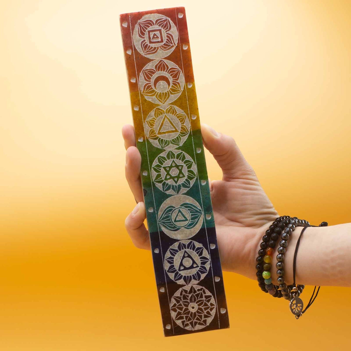 røgelsesholder i Fedsten '7 chakra' 26x5 cm